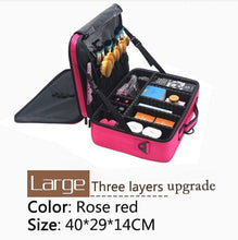 Load image into Gallery viewer, New Upgrade Large Capacity Cosmetic Bag Hot-selling Professinal Women Travel Makeup Case