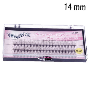 OSHIONER Natural Fake Eye Lashes 60pcs 8/10/12/14mm Makeup Individual Cluster Eye Lashes Grafting Fake False Eyelashes