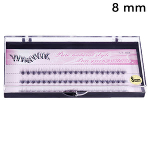 OSHIONER Natural Fake Eye Lashes 60pcs 8/10/12/14mm Makeup Individual Cluster Eye Lashes Grafting Fake False Eyelashes