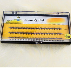 OSHIONER Natural Fake Eye Lashes 60pcs 8/10/12/14mm Makeup Individual Cluster Eye Lashes Grafting Fake False Eyelashes