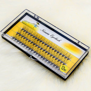 OSHIONER Natural Fake Eye Lashes 60pcs 8/10/12/14mm Makeup Individual Cluster Eye Lashes Grafting Fake False Eyelashes