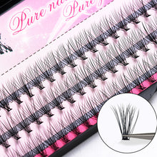 Load image into Gallery viewer, OSHIONER Natural Fake Eye Lashes 60pcs 8/10/12/14mm Makeup Individual Cluster Eye Lashes Grafting Fake False Eyelashes