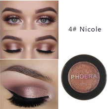 Load image into Gallery viewer, PHOERA Makeup Glitter Eyeshadow Pallete Pigment Shimmer Powder Makeup Water-Resistant Maquillaje Random Color Brush TSLM1