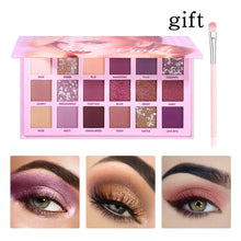 Load image into Gallery viewer, Pink Violet Nude Eye Shadow Palette 18 Color Eyeshadow with Brush Shimmer Matte Glitter Waterproof Makeup Pallete