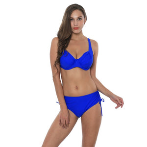 Polovi Sexy Feather Plus Size Swimwear Women Push Up Swimsuit Large Size Striped Mid Waist Bikinis De Las Mujeres 2019 Beachwear