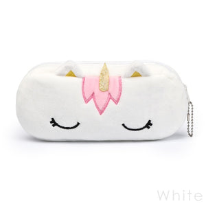 Portable Cartoon Cat Makeup Bag Coin Storage Case Travel Makeup Flannel Pouch Cute Cosmetic Bag Cases For Women Girls