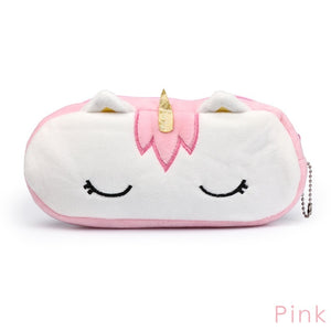 Portable Cartoon Cat Makeup Bag Coin Storage Case Travel Makeup Flannel Pouch Cute Cosmetic Bag Cases For Women Girls