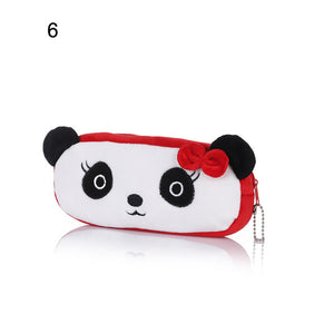 Portable Cartoon Cat Makeup Bag Coin Storage Case Travel Makeup Flannel Pouch Cute Cosmetic Bag Cases For Women Girls