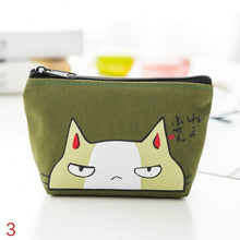 Load image into Gallery viewer, Portable Cartoon Cat Makeup Bag Coin Storage Case Travel Makeup Flannel Pouch Cute Cosmetic Bag Cases For Women Girls