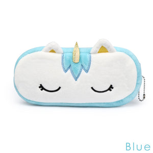 Portable Cartoon Cat Makeup Bag Coin Storage Case Travel Makeup Flannel Pouch Cute Cosmetic Bag Cases For Women Girls