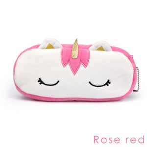 Portable Cartoon Cat Makeup Bag Coin Storage Case Travel Makeup Flannel Pouch Cute Cosmetic Bag Cases For Women Girls
