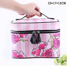 Load image into Gallery viewer, QEHIIE Cosmetic Bags High Quality Polyeste Makeup Bags Travel Organizer Necessary Beauty Case Toiletry Bag Bath Wash Make up Box