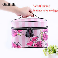 Load image into Gallery viewer, QEHIIE Cosmetic Bags High Quality Polyeste Makeup Bags Travel Organizer Necessary Beauty Case Toiletry Bag Bath Wash Make up Box