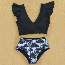 Load image into Gallery viewer, Ruffle High Waist Bikini 2019 Swimwear Women Swimsuit Push Up Bikinis Women Biquini Print Swimsuit Female Beachwear Bathing Suit