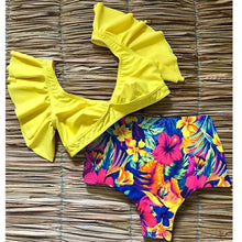 Load image into Gallery viewer, Ruffle High Waist Bikini 2019 Swimwear Women Swimsuit Push Up Bikinis Women Biquini Print Swimsuit Female Beachwear Bathing Suit