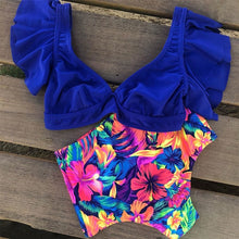 Load image into Gallery viewer, Ruffle High Waist Bikini 2019 Swimwear Women Swimsuit Push Up Bikinis Women Biquini Print Swimsuit Female Beachwear Bathing Suit