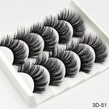 Load image into Gallery viewer, SEXYSHEEP 5Pairs 3D Mink Hair False Eyelashes Natural/Thick Long Eye Lashes Wispy Makeup Beauty Extension Tools