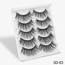 Load image into Gallery viewer, SEXYSHEEP 5Pairs 3D Mink Hair False Eyelashes Natural/Thick Long Eye Lashes Wispy Makeup Beauty Extension Tools