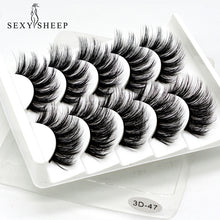 Load image into Gallery viewer, SEXYSHEEP 5Pairs 3D Mink Hair False Eyelashes Natural/Thick Long Eye Lashes Wispy Makeup Beauty Extension Tools