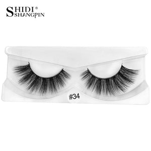 SHIDISHANGPIN 1 box mink eyelashes natural long 3d mink lashes hand made false eyelashes full strip lashes makeup false eyelash