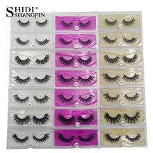 Load image into Gallery viewer, SHIDISHANGPIN 1 box mink eyelashes natural long 3d mink lashes hand made false eyelashes full strip lashes makeup false eyelash