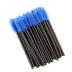 Sinso eyelash brush makeup brushes 50pcs individual disposable mascara applicator comb wand lash makeup brushes tools 6colors