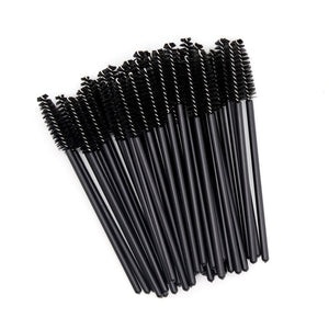 Sinso eyelash brush makeup brushes 50pcs individual disposable mascara applicator comb wand lash makeup brushes tools 6colors