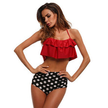 Load image into Gallery viewer, Swimwear Women Bikini 2019 Mujer High Waist Swimsuits Ruffles Bikinis Swimming Suit For Womens Push Up Bathing Suits Biquini