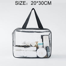 Load image into Gallery viewer, Transparent PVC Bags Travel Organizer Clear Makeup Bag Beautician Cosmetic Bag Beauty Case Toiletry Bag Make Up Pouch Wash Bags