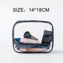 Load image into Gallery viewer, Transparent PVC Bags Travel Organizer Clear Makeup Bag Beautician Cosmetic Bag Beauty Case Toiletry Bag Make Up Pouch Wash Bags