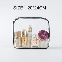 Load image into Gallery viewer, Transparent PVC Bags Travel Organizer Clear Makeup Bag Beautician Cosmetic Bag Beauty Case Toiletry Bag Make Up Pouch Wash Bags