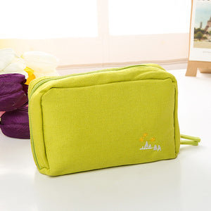 Travel Version of The Canvas Cosmetic Bag Multi-function Neceser Zipper Toiletry Bag Storage Bag Makeup Kits Make Up Bags