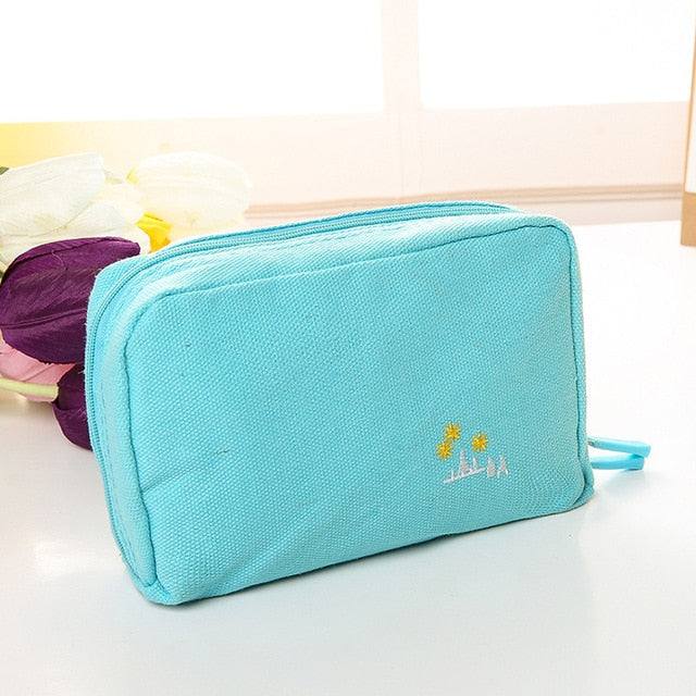 Travel Version of The Canvas Cosmetic Bag Multi-function Neceser Zipper Toiletry Bag Storage Bag Makeup Kits Make Up Bags