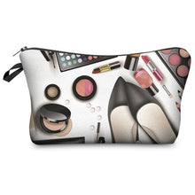 Load image into Gallery viewer, Who Cares Makeup Bags Women Cosmetic Bag With Multicolor Pattern 3D Printing neceser Cosmetics Pouchs For Travel make up bag