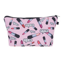 Load image into Gallery viewer, Who Cares Makeup Bags Women Cosmetic Bag With Multicolor Pattern 3D Printing neceser Cosmetics Pouchs For Travel make up bag