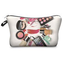 Load image into Gallery viewer, Who Cares Makeup Bags Women Cosmetic Bag With Multicolor Pattern 3D Printing neceser Cosmetics Pouchs For Travel make up bag