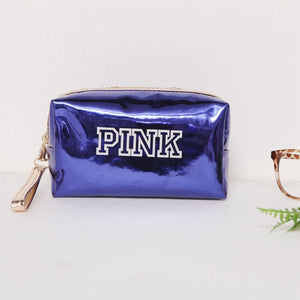 Women Fashion Cosmetic Bag Pink laser Makeup Bag Zipper Make Up Handbag Organizer Storage Case Pouches Toiletry Wash Beauty Box