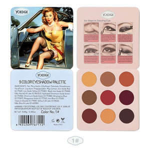 YOEDGE 9 Colors Matte Shimmer Eye Shadow Makeup Palette Pigment Waterproof Shadows Balm Profesional Make Up Eyeshadow Pallete