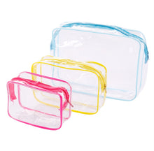 Load image into Gallery viewer, eTya Travel PVC Cosmetic Bags Women Transparent Clear Zipper Makeup Bags Organizer Bath Wash Make Up Tote Handbags Case