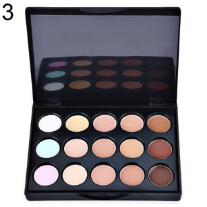 HOT!!! 15 Colors Contour Primer Cover Spots Blemish Concealer Palette Face Cream Makeup