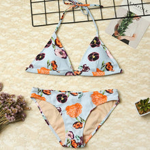 Load image into Gallery viewer, Sexy Push Up Bekini Women Blue Swimwear High Quality Women Swimming Wear Printed Beachwear