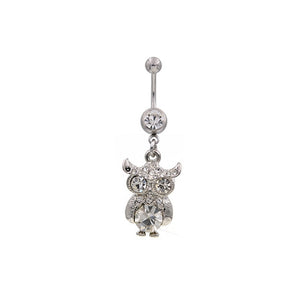 1Pc Owl Pendant lower belly button piercing 14G belly piercing jewellery Silver Color Women Fashion Bekini Jewelry