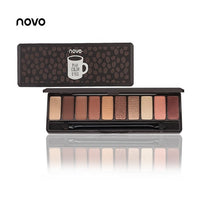 Load image into Gallery viewer, NOVO Fashion eyeshadow palette 10Colors Matte EyeShadow naked palette Glitter eye shadow MakeUp Nude MakeUp set Korea Cosmetics