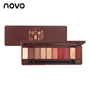 NOVO Fashion eyeshadow palette 10Colors Matte EyeShadow naked palette Glitter eye shadow MakeUp Nude MakeUp set Korea Cosmetics