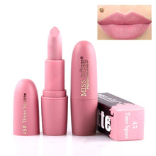 Load image into Gallery viewer, New MISS ROSE Lipstick Matte Waterproof Velvet Lip Stick 18 Colors Sexy Red Brown Pigments Makeup Matte Lipsticks Beauty Lips