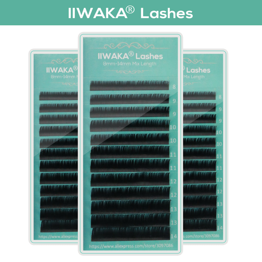 Makeup Lashes 12 Lines 8-14 Mix tray Individual Eyelash Extension Faux Mink Eye Lash