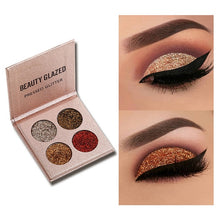 Load image into Gallery viewer, Beauty Glazed Eyeshadow Palette Shimmer Matte Neutral Glitter Eyeshadow Pallete 10 Shades Pigmented Eye Shadow Warm Colors