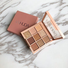 Load image into Gallery viewer, VVHUDA Eyeshadow Palette Makeup Cosmetics Diamond Glitter Metallic 9 Color Nude Creamy Pigmented Professional Mini Shadow Kit