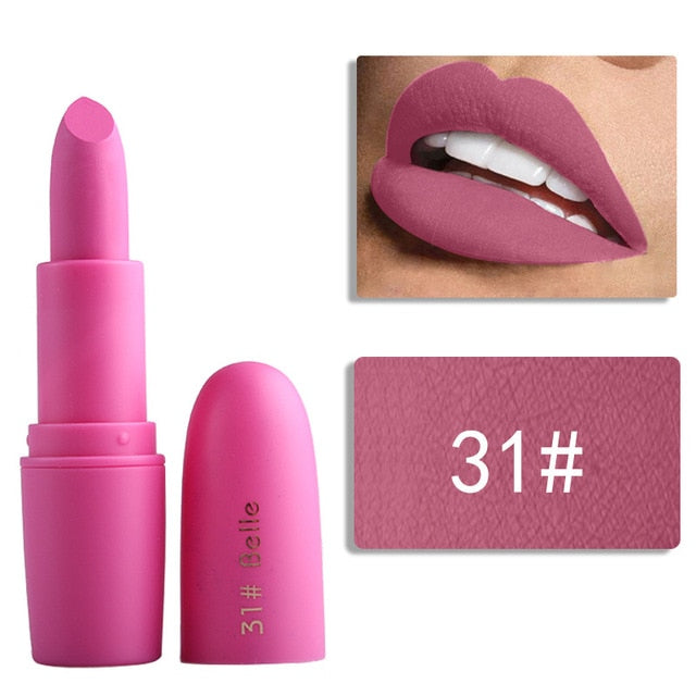 Miss Rose Nude Lipstick 22 colors Waterproof Vampire Brown Beauty Baby Lips Batom Matte lipstick Makeup Tats Eugenie Margherita