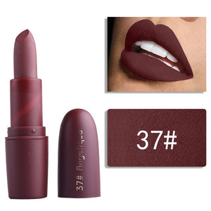 Miss Rose Nude Lipstick 22 colors Waterproof Vampire Brown Beauty Baby Lips Batom Matte lipstick Makeup Tats Eugenie Margherita